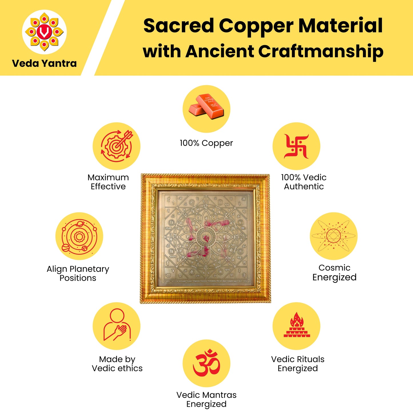 Sacred Copper Material with Ancient Craftmanship - Veda Yantra
